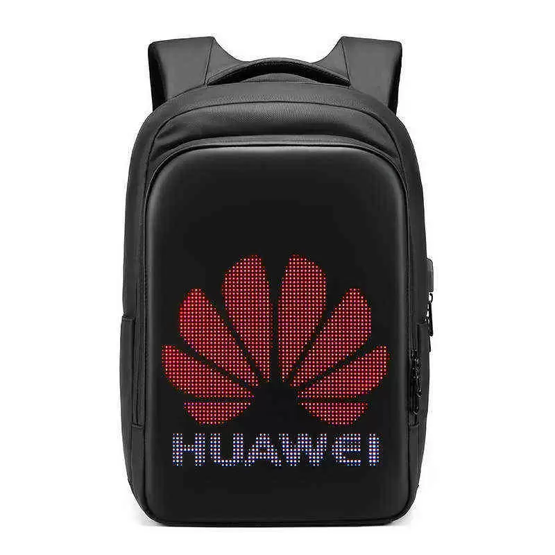 Backpack Tiktok Led Smart Shoulder Bag Male Waterproof Outdoor Advertising Package