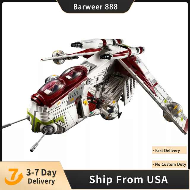 80666 Star Plan Series Republic Gunship Building Blocks 3292pcs Bricks Toys Model Kit Children Toys 75309
80666 Star Plan Series Republic Gunship Building Blocks 3292pcs Bricks Toys Model Kit Children Toys 75309
