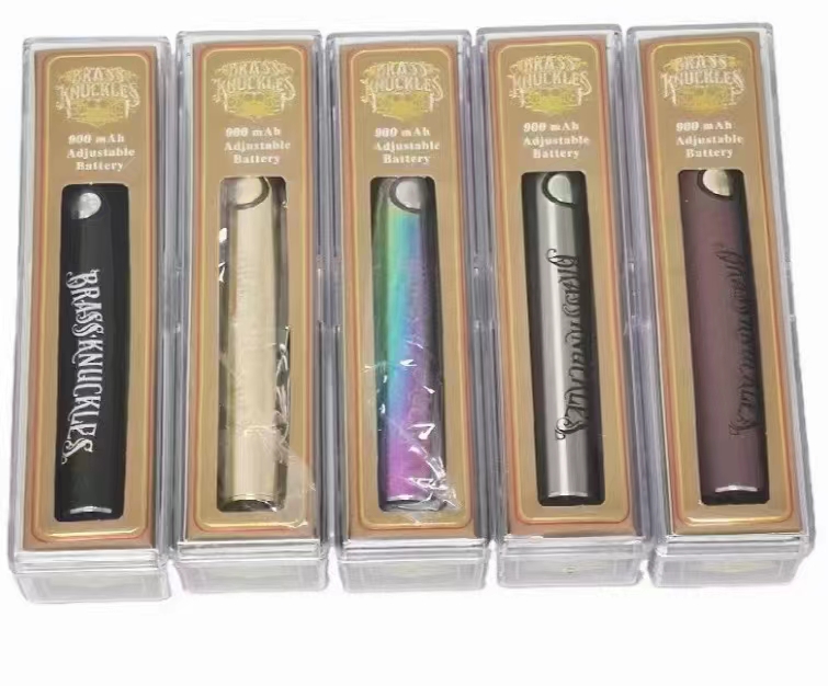 510 vape battery pen brassknuckles 900mah with usb charger for carts variable voltage crystal box packaging black rainbow gold wooden color
510 vape battery pen brassknuckles 900mah with usb charger for carts variable voltage crystal box packaging black rainbow gold wooden color