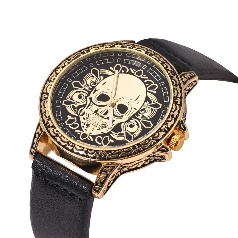 Wristwatches Reloj Hombre Gold Skull Mens Fashion Business Watches Men Sports Stainless Steel Quartz Watch Man Date Clock Relogio Masculino, Tiger-leather
Wristwatches Reloj Hombre Gold Skull Mens Fashion Business Watches Men Sports Stainless Steel Quartz Watch Man Date Clock Relogio Masculino, Tiger-leather