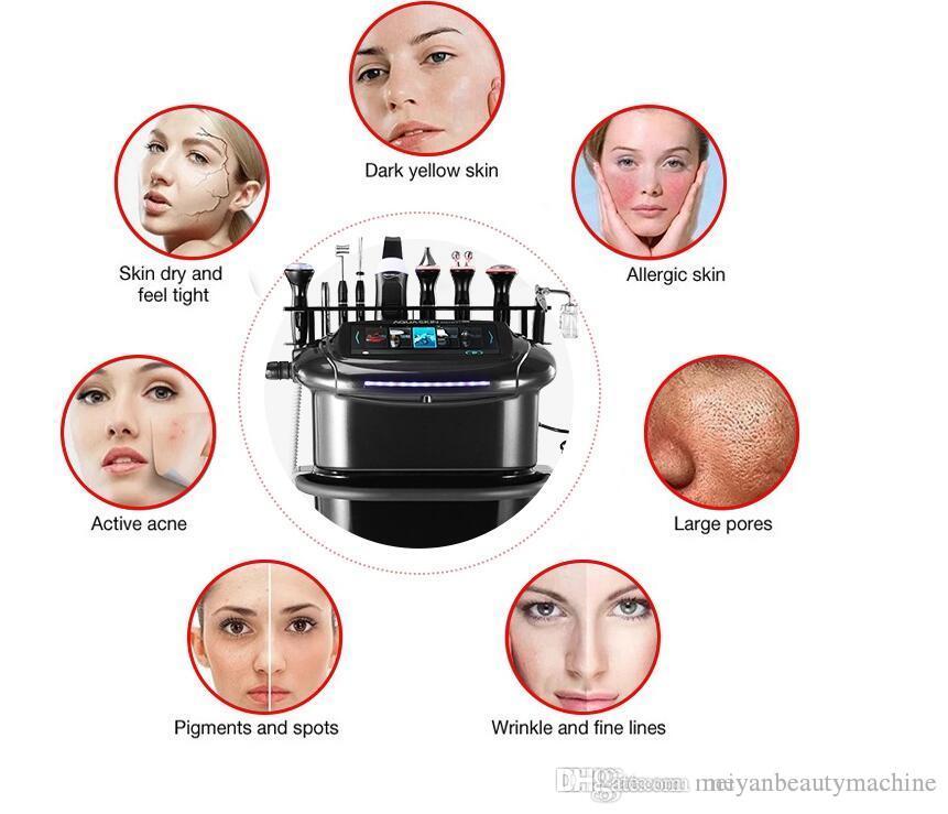 Factory Price Facial Scrub Microcurrent Machines Face Lift Rf Ultrasound Multi-Functional Beauty Equipment Black With CE