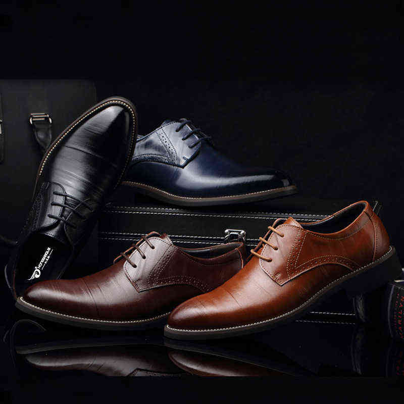 Large new business dress men's leather lace up casual fashion wedding shoes, Brown
Large new business dress men's leather lace up casual fashion wedding shoes, Brown