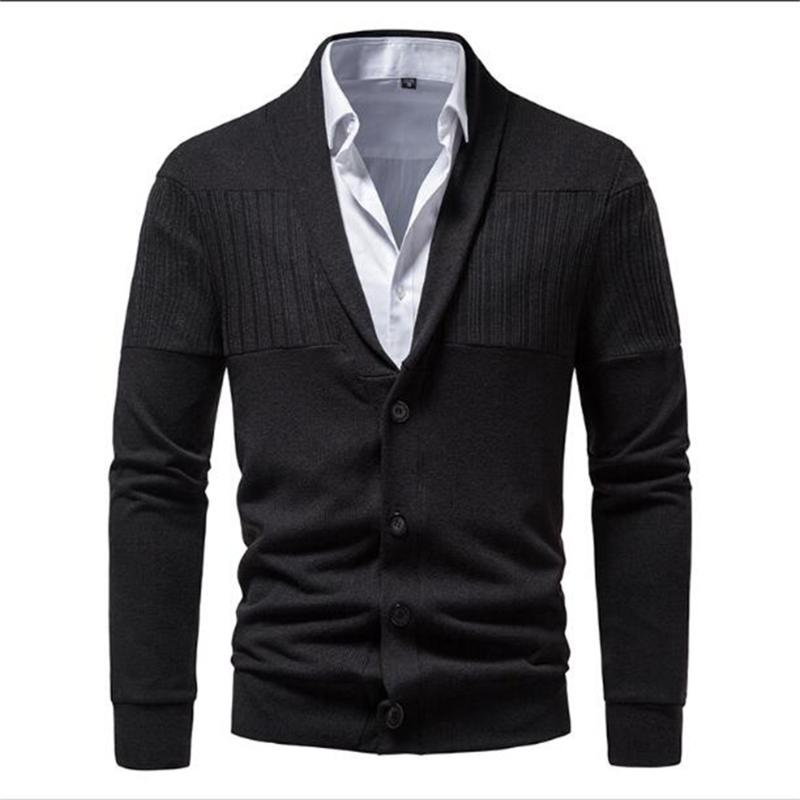 Men' Sweaters Spring/Autumn 2022 Europe-USA Style Men/Youth Turn-Down Collar Splicing Single-Breasted Long Sleeve Slim Knit Cardigan Sweate, Black
Men' Sweaters Spring/Autumn 2022 Europe-USA Style Men/Youth Turn-Down Collar Splicing Single-Breasted Long Sleeve Slim Knit Cardigan Sweate, Black