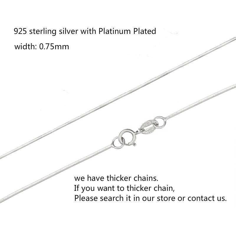 35cm 80cm 0 75mm Thin Slim Real 925 Sterling Silver Octagon Snake Chains Long Necklace Women Kids Girls Jewelry Kolye Colier 220722