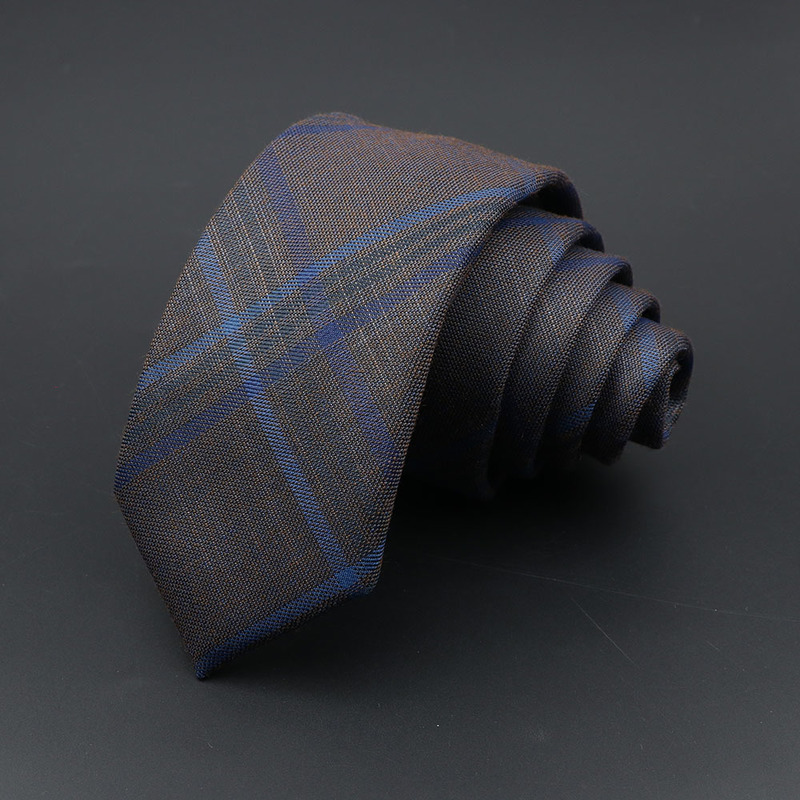 Mens Ties Classic Jacquard Striped Plaid Necktie 6cm Skinny Neckties Polyester Narrow Collar Suit Shirt Tie Accessories Gift 220409