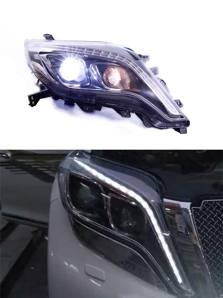 car head lamp For Toyota Prado LED Headlight 2014-17 turn signal lights Angel Eye Projector bifocal lens
