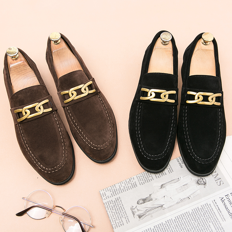 Personalized Loafers Men Shoes Faux Suede Solid Color Classic Fashion Metal Loop Buckle Daily Occupational Comfort Breathable Flat One Pedal Peas Shoes DP408, Clear
Personalized Loafers Men Shoes Faux Suede Solid Color Classic Fashion Metal Loop Buckle Daily Occupational Comfort Breathable Flat One Pedal Peas Shoes DP408, Clear