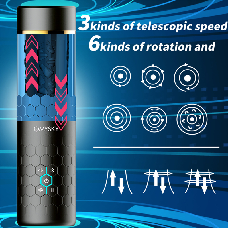 Automatic telescopic Rotate Male Masturbation Cup Power Male Masturbation18 Adult Goods Sex Toys for Men sucking machine 220623
