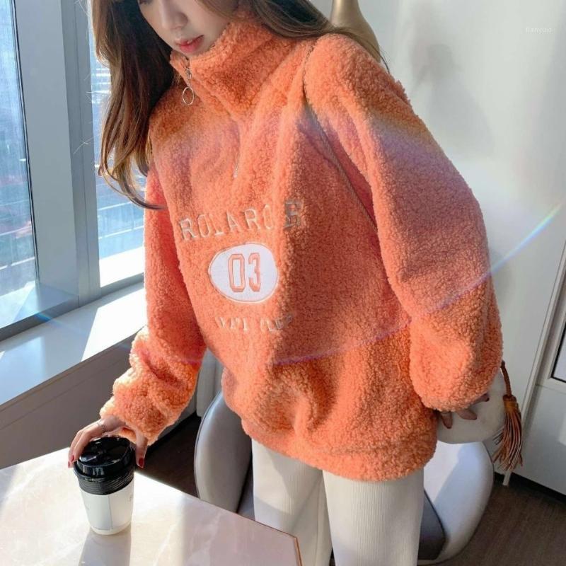 Autumn And Winter Sweatshirt Women' Lamb Plush Half High Neck Plus Velvet Thick Ins Tide Cute Loose Coat Hoodies & Sweatshirts, Orange
Autumn And Winter Sweatshirt Women' Lamb Plush Half High Neck Plus Velvet Thick Ins Tide Cute Loose Coat Hoodies & Sweatshirts, Orange