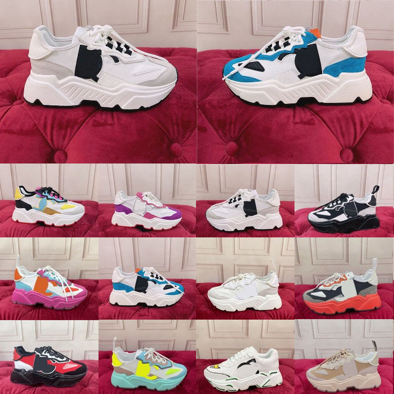 Daymaster Designer Brand Men Womens Platform Casual Shoes Stitching Material Women Sneakers Super Flex Rubber Sole Trainers