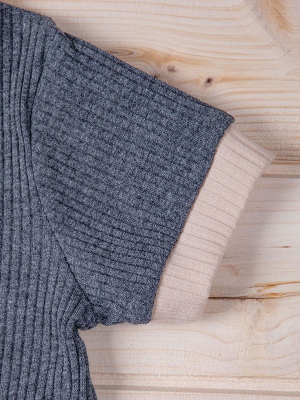 Baby boy stitched piping T-shirt Jumpsuit shorts SHE