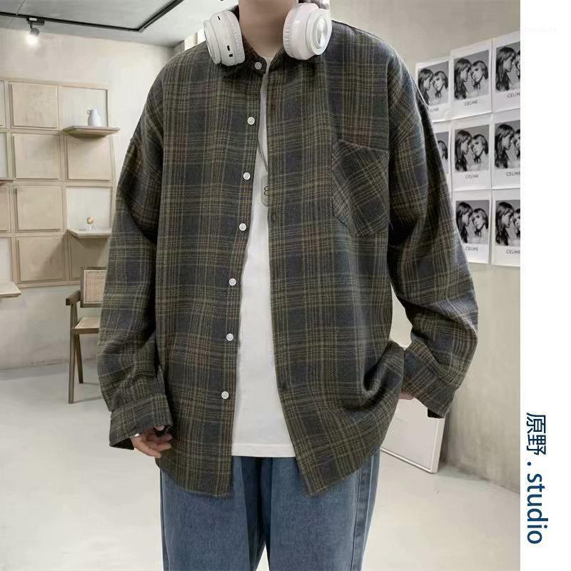 Men's Casual Shirts QWIN 2022 Autumn Plaid Long-sleeved Shirt Loose Trendy Outer Wear For Men Long Sleeve, Gray 
Men's Casual Shirts QWIN 2022 Autumn Plaid Long-sleeved Shirt Loose Trendy Outer Wear For Men Long Sleeve, Gray