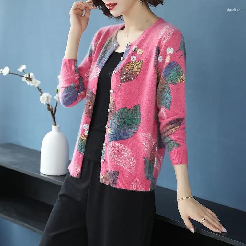 Women's Knits & Tees Knitted Cardigan Sweater Women Elegant O Neck Long Sleeve Loose Thin Coat Autumn Winter Fashion Flower Print Top Plus S, Pink
Women's Knits & Tees Knitted Cardigan Sweater Women Elegant O Neck Long Sleeve Loose Thin Coat Autumn Winter Fashion Flower Print Top Plus S, Pink