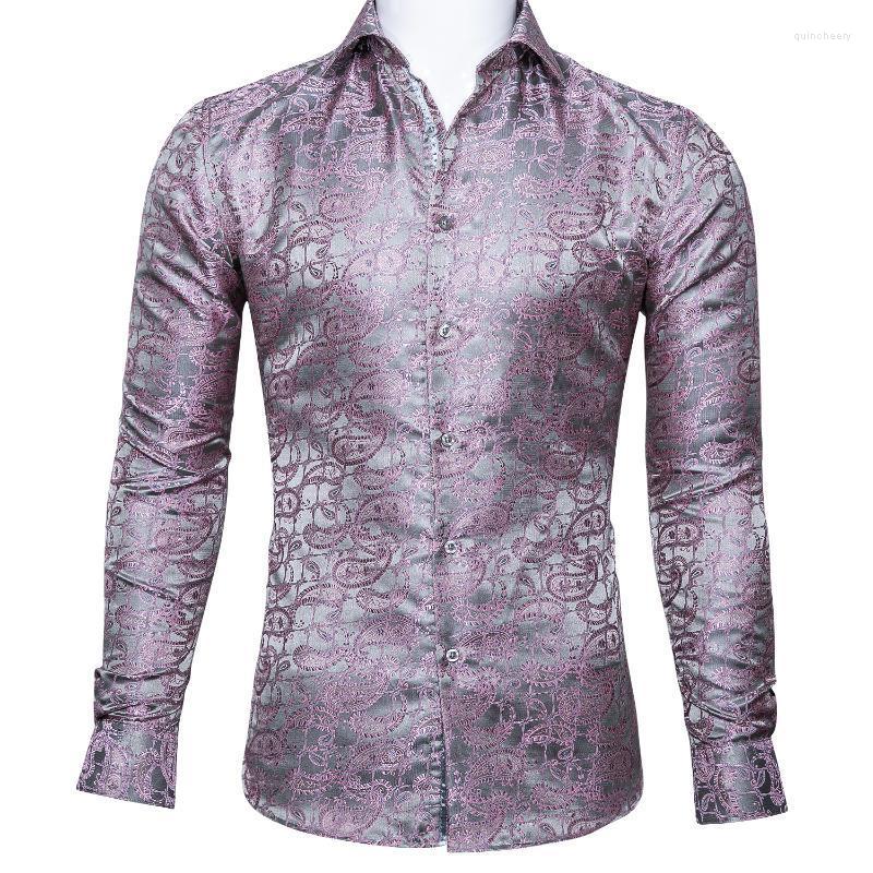 Men' Dress Shirts Barry.Wang Luxury Pink Paisley Silk Men Long Sleeve Casual Flower For Designer Fit Shirt BCY-0024Men' Quin22, Cy-0029
Men' Dress Shirts Barry.Wang Luxury Pink Paisley Silk Men Long Sleeve Casual Flower For Designer Fit Shirt BCY-0024Men' Quin22, Cy-0029