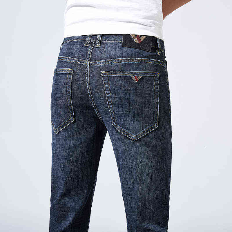 Thin Summer European Fashion Jeans Men's Slim Straight Elastic Cotton Casual Blue Long Pants, 8227 thin
Thin Summer European Fashion Jeans Men's Slim Straight Elastic Cotton Casual Blue Long Pants, 8227 thin