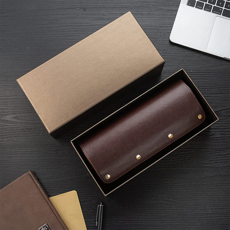 3 Slots Watch Roll Travel Case Chic Portable Vintage Leather Display Watch Storage Box Slid in Out Watch Holder Organizer Gift 220505
