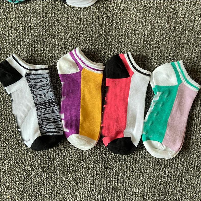 DHL Stock with tags Pink Black Socks Adult Cotton Short Ankle Socks Sports Basketball Soccer Teenagers Cheerleader New Sytle Girls Women Sock with Tag