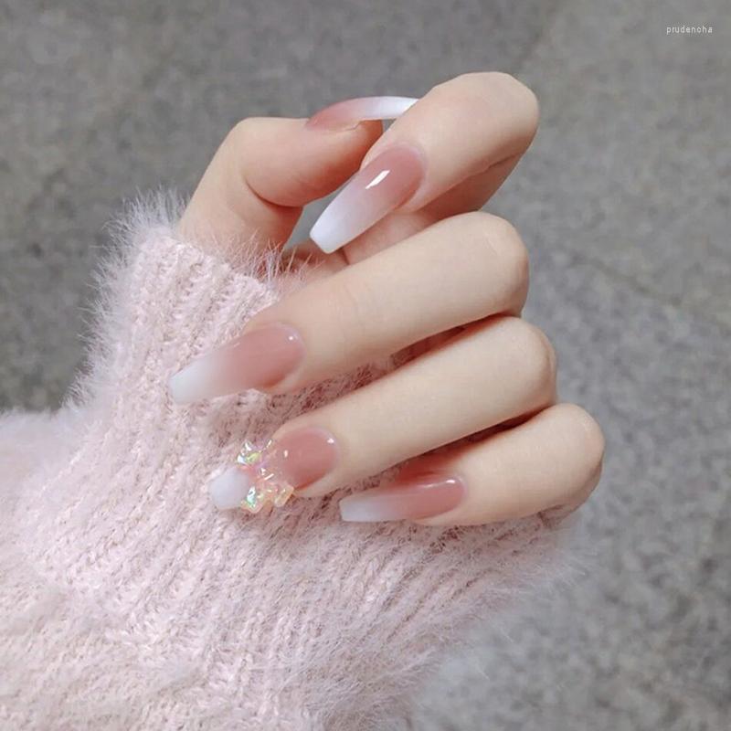 False Nails French Coffin Ballet Gradient Pink With Bow Decor Press On Women Girl Manicure Salon DIY Art Decorations Prud22, Jelly glue model
False Nails French Coffin Ballet Gradient Pink With Bow Decor Press On Women Girl Manicure Salon DIY Art Decorations Prud22, Jelly glue model