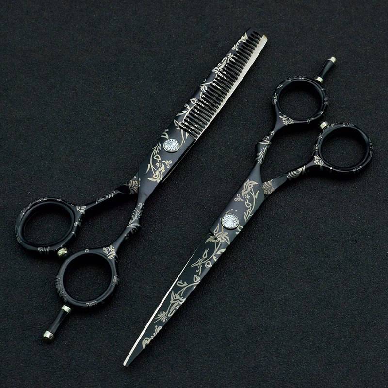 5.5" black pink hair scissors razor dressing scissor sale professional dressing barber clipper japan cut 220317