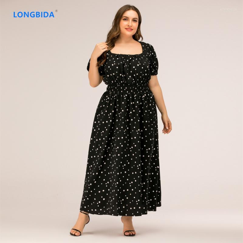 Women's Plus Size Dresses Summer Boho Polka Dot Short Sleeves Square Neck Swing Midi Dress Edar22, Black
Women's Plus Size Dresses Summer Boho Polka Dot Short Sleeves Square Neck Swing Midi Dress Edar22, Black