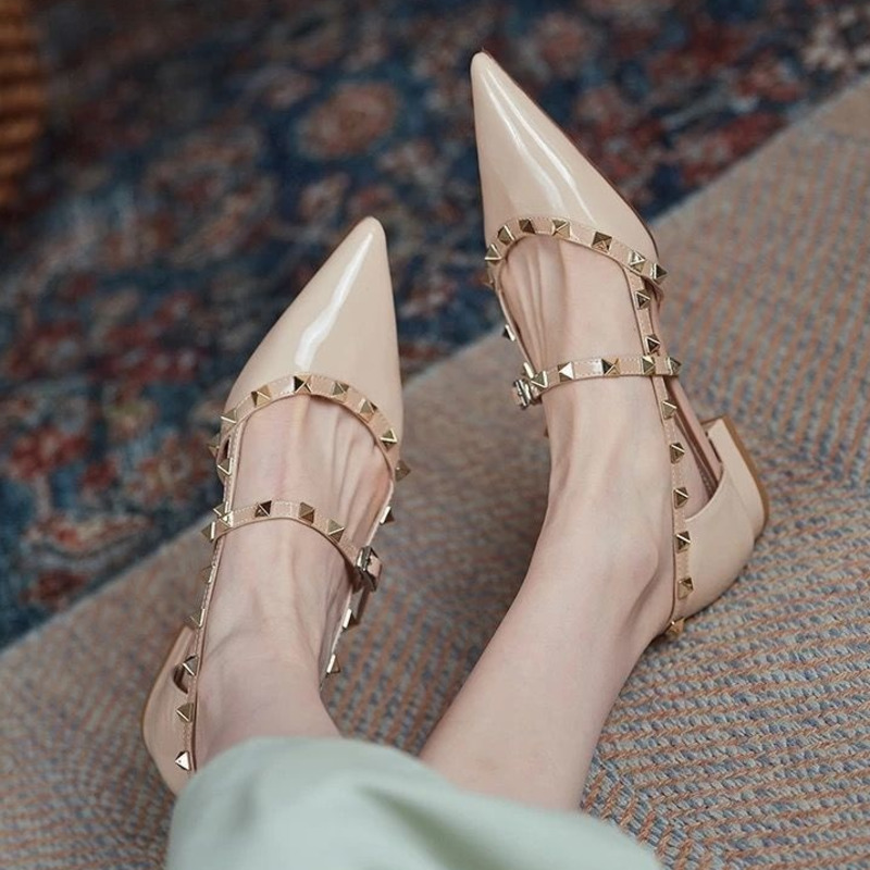 2022 Rivet High Heels Pumps Women's Thin Heel Pointed Single Shoes Women's New Sexy Women's Shoes Sandals, Beige 3cm
2022 Rivet High Heels Pumps Women's Thin Heel Pointed Single Shoes Women's New Sexy Women's Shoes Sandals, Beige 3cm