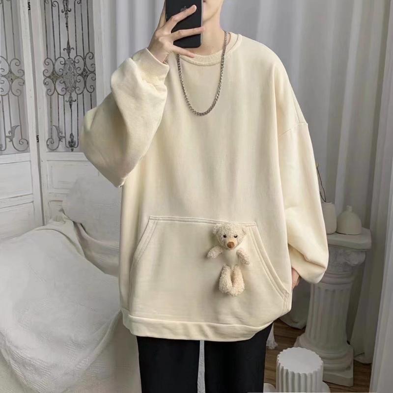 Men's Hoodies & Sweatshirts Long Sleeve For Men Casual Solid Color Cartoon Bear Pullover Round Neck Top Classic Loose Outer Wear Men's C, Black
Men's Hoodies & Sweatshirts Long Sleeve For Men Casual Solid Color Cartoon Bear Pullover Round Neck Top Classic Loose Outer Wear Men's C, Black