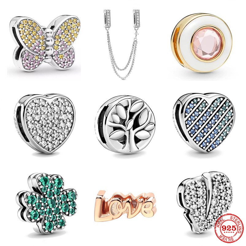 Brand New 925 Sterling Silver Charm Beads for Pandora Flat Style Original Bracelet Heart Position Buckle Clip Women DIY Pendant Jewelry Gift
Brand New 925 Sterling Silver Charm Beads for Pandora Flat Style Original Bracelet Heart Position Buckle Clip Women DIY Pendant Jewelry Gift