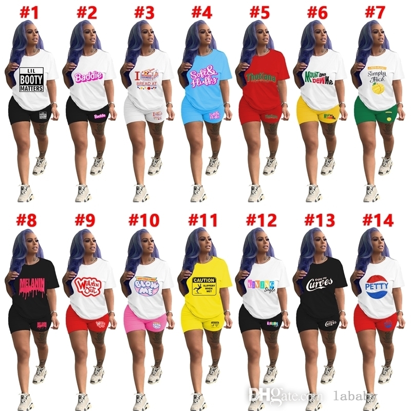 Women Tracksuits 2 Piece Set Yoga Pants Outfits Designer Letter Printed Short Sleeve T Shirt Shorts Suit Ladies Casual Clothing
