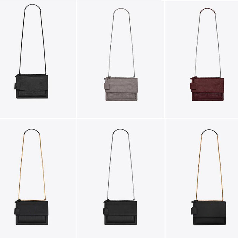 Women Sunset Leather Shoulder Bags Designer Crocodile Embossed Crossbody Bag Messenger Flap Black Brown Chain tote Handbags Medium Size 22cm, Color 1
Women Sunset Leather Shoulder Bags Designer Crocodile Embossed Crossbody Bag Messenger Flap Black Brown Chain tote Handbags Medium Size 22cm, Color 1