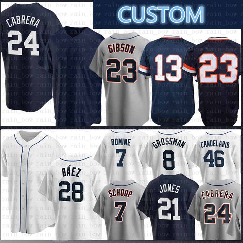 Custom Tigers Baseball Jersey 28 Javier Baez 24 Miguel Cabrera Kirk Gibson Robbie Grossman Derek Hill Victor Reyes Willi Castro Zack Short Eric Haase Jonathan Schoop, Mens(laohu) 
Custom Tigers Baseball Jersey 28 Javier Baez 24 Miguel Cabrera Kirk Gibson Robbie Grossman Derek Hill Victor Reyes Willi Castro Zack Short Eric Haase Jonathan Schoop, Mens(laohu)