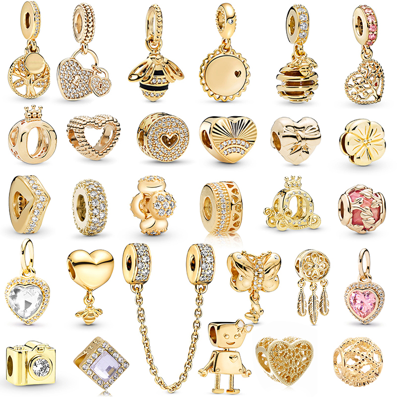 New Popular 925 Sterling Silver Gold Bee Feather Tree of Life Bella Beads Fit Original Charm Pandora Bracelet Ladies Jewelry Special Offer
New Popular 925 Sterling Silver Gold Bee Feather Tree of Life Bella Beads Fit Original Charm Pandora Bracelet Ladies Jewelry Special Offer
