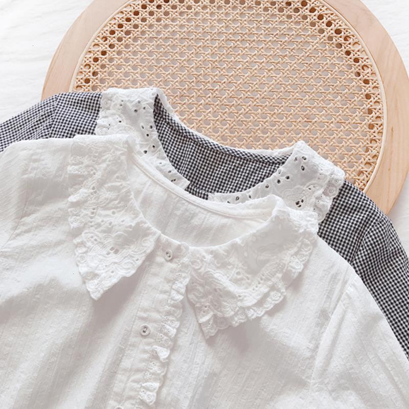 Spring Autumn Ruffles Embroidery Long Sleeve White Plaid Shirt Women Double Collar Lace Cotton Female Casual Sweet Blouse U296
Spring Autumn Ruffles Embroidery Long Sleeve White Plaid Shirt Women Double Collar Lace Cotton Female Casual Sweet Blouse U296