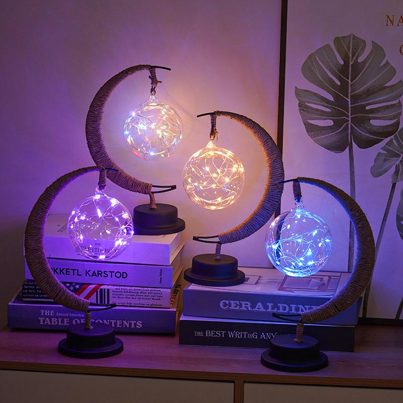 Night Lights USB/Battery LED Moon Sepak Takraw Lamp Line Rattan Handmade Rope Wrought Iron Sleep Lantern Light For Room
Night Lights USB/Battery LED Moon Sepak Takraw Lamp Line Rattan Handmade Rope Wrought Iron Sleep Lantern Light For Room