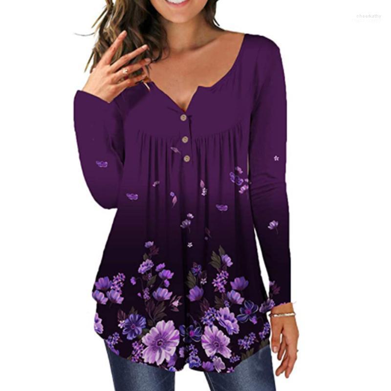 Women' Blouses & Shirts Fashion Floral Printed Womens Round Neck Buttons 2022 Spring Long Sleeve Tops Roupas Femininas Vrouwen Shirt Chee22, Style 1
Women' Blouses & Shirts Fashion Floral Printed Womens Round Neck Buttons 2022 Spring Long Sleeve Tops Roupas Femininas Vrouwen Shirt Chee22, Style 1