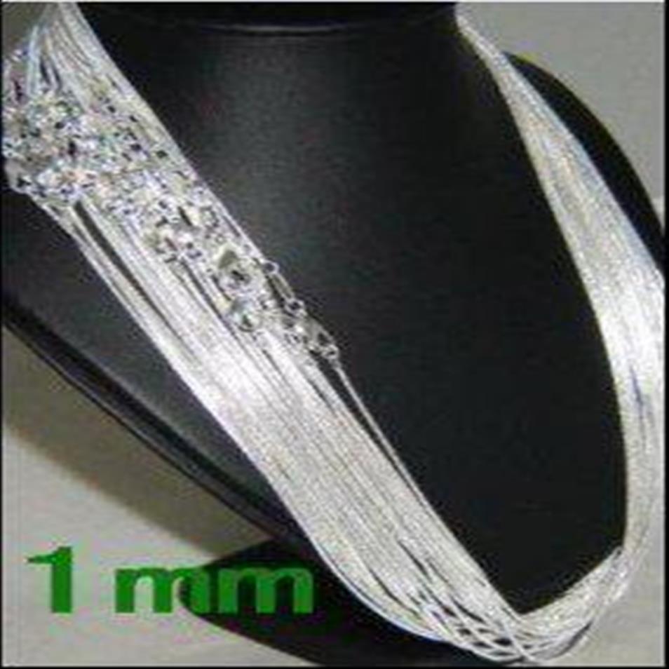 

5 lots -1MM 16' 18' 20' 22' 24' 925 Silver Chain Necklace High Quality with DHL 1016303x