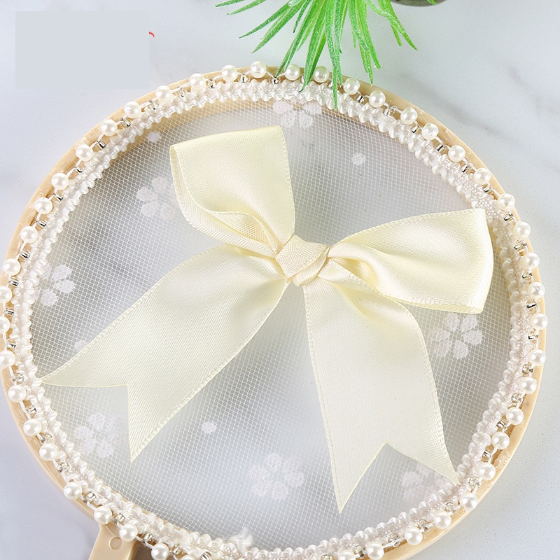 Wedding Decorations 200Pcs 8.5*8.5cm Satin Ribbon Bows Knot Craft Bows Pink White Small Flower Gift Tie Decoration Bow Bowknot DIY Birth Party