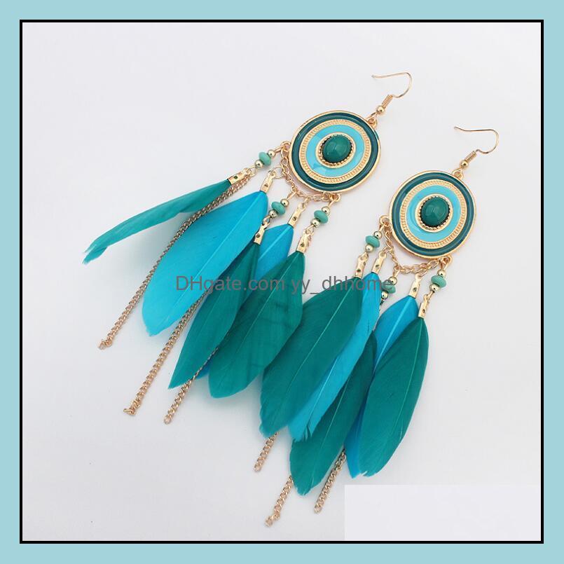 Dangle Chandelier Earrings Jewelry Feather For Women Vintage Tassel Long Bohemia Ethnic Cus Fashion Accessories Wholesale - 0790Wh Drop De
Dangle Chandelier Earrings Jewelry Feather For Women Vintage Tassel Long Bohemia Ethnic Cus Fashion Accessories Wholesale - 0790Wh Drop De