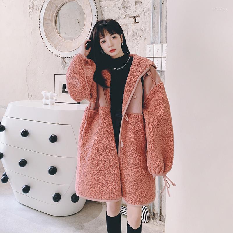 Women' Down & Parkas Lamb Wool Coat Autumn And Winter Long Ivory Buckle Fur One Thickening Korean Loose Hooded Fashion Cotton Pink Jacket L, Coffee color
Women' Down & Parkas Lamb Wool Coat Autumn And Winter Long Ivory Buckle Fur One Thickening Korean Loose Hooded Fashion Cotton Pink Jacket L, Coffee color