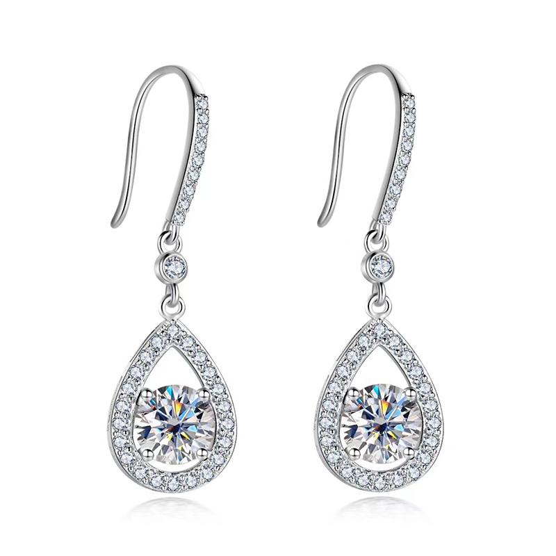 Dangle & Chandelier Trendy 925 Sterling Silver 1ct D Color VVS1 Moissanite Drop Earrings For Women Jewelry Water Shape Gift
Dangle & Chandelier Trendy 925 Sterling Silver 1ct D Color VVS1 Moissanite Drop Earrings For Women Jewelry Water Shape Gift