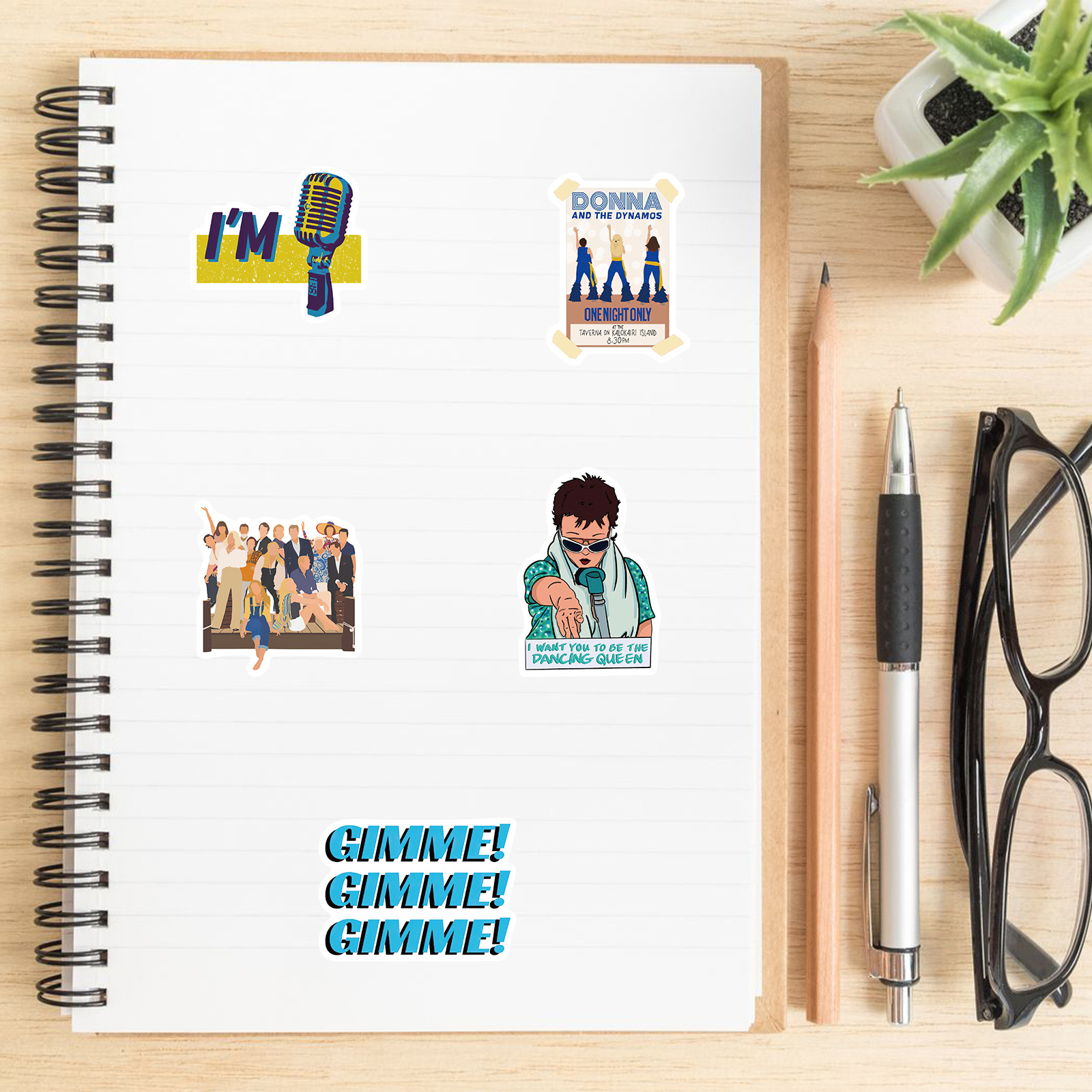 50Pcs Song and Dance Movie Sticker MammaMia Stickers Graffiti Kids Toy Skateboard car Motorcycle Bicycle Sticker Decals Wholesale