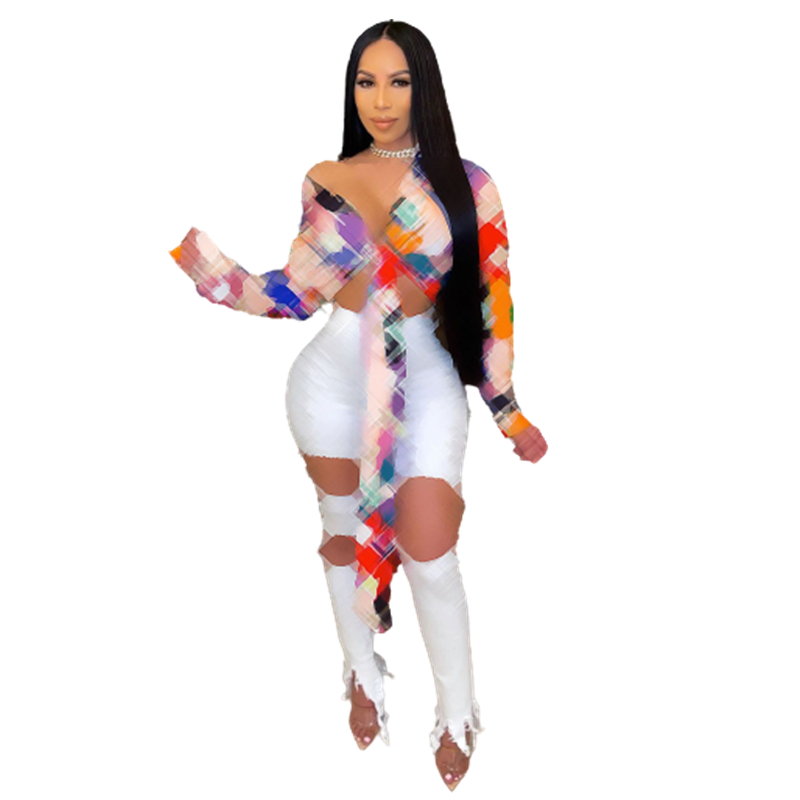 Fashion Letter Printing Bandage Blouses For Women Long Sleeve Cardigan Buttons V-neck Casual Brand Crop Shirts J2432, 13
Fashion Letter Printing Bandage Blouses For Women Long Sleeve Cardigan Buttons V-neck Casual Brand Crop Shirts J2432, 13