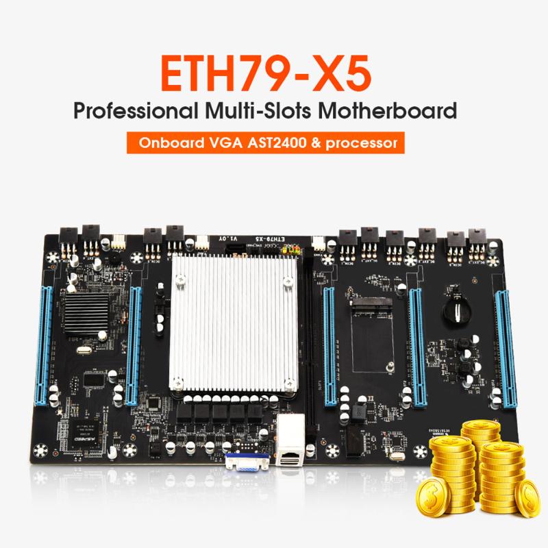 Motherboards ETH79-X5 Motherboard Supports 3060 Graphics Card 65mm Pitch DDR3 Notebook Memory With VGA Interface For Mining
Motherboards ETH79-X5 Motherboard Supports 3060 Graphics Card 65mm Pitch DDR3 Notebook Memory With VGA Interface For Mining