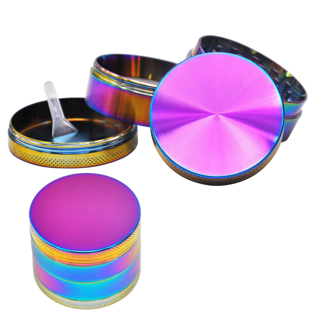 Rainbow Zinc Alloy Smoking Accessories Herb Grinder 40MM 50 56 63 Grinders
