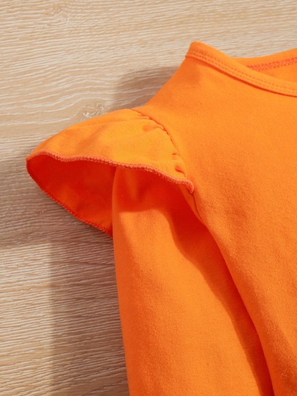 Toddler Girls Ruffle Trim Top & Tartan Skirt With Hat SHE