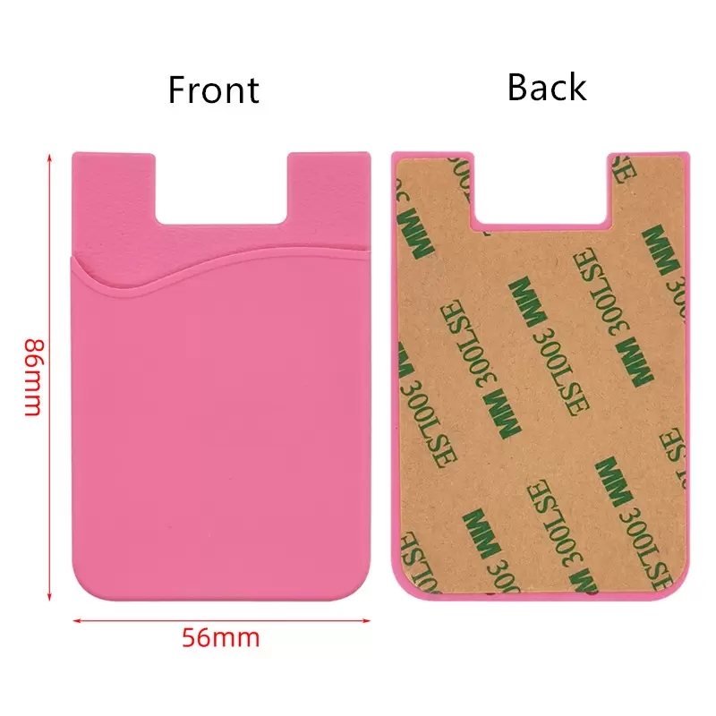 Silicone Wallet holders Cash Pocket Sticker 3M Glue Adhesive Stickon ID Holder Pouch For Mobile Phone XDJ197