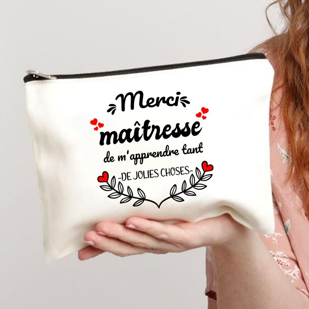 French Letter Print Women Canvas Cosmetic Bag Teacher Superpower Makeup Pouch Handbag Zipper Lipstick Storage Teachers Day, Sky blue
French Letter Print Women Canvas Cosmetic Bag Teacher Superpower Makeup Pouch Handbag Zipper Lipstick Storage Teachers Day, Sky blue