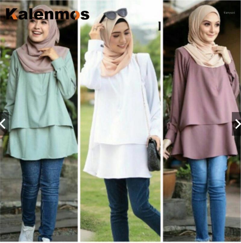 Women' Blouses & Shirts Kalenmos Summer Muslim Ruffles Blouse Pullover Women O-Neck Long Sleeve Tee Tops Ladies Shirt Blusas Femininas Isla, Purple
Women' Blouses & Shirts Kalenmos Summer Muslim Ruffles Blouse Pullover Women O-Neck Long Sleeve Tee Tops Ladies Shirt Blusas Femininas Isla, Purple