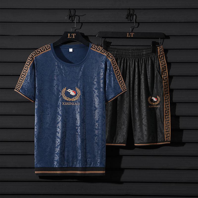 Men's Tracksuits Men's Summer Sports Suit Tide Brand Embroidery Casual Loose Korean Handsome Short Sleeve Shorts Two-piece SetMen's, Black
Men's Tracksuits Men's Summer Sports Suit Tide Brand Embroidery Casual Loose Korean Handsome Short Sleeve Shorts Two-piece SetMen's, Black