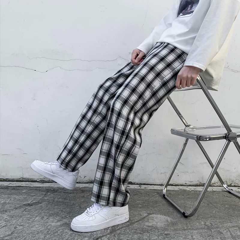 Men's Pants Plaid Men's Spring Summer Fashion Casual Vintage Trousers Loose Straight Home Handsome Streetwear Oversized BottomsMen's, Black
Men's Pants Plaid Men's Spring Summer Fashion Casual Vintage Trousers Loose Straight Home Handsome Streetwear Oversized BottomsMen's, Black