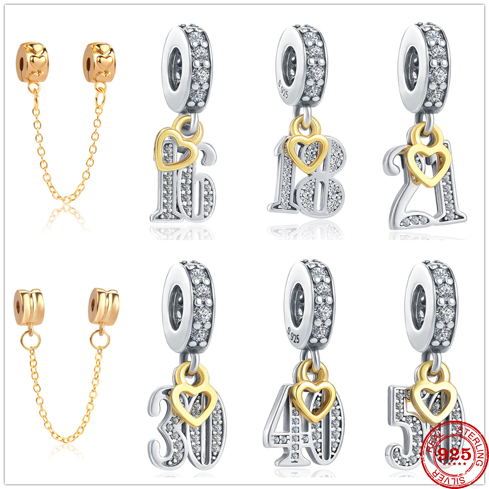 925 Sterling Silver Dangle Charm Numbers 16 18 21 30 40 50 Pendant Beads Bead Fit Pandora Charms Bracelet DIY Jewelry Accessories
925 Sterling Silver Dangle Charm Numbers 16 18 21 30 40 50 Pendant Beads Bead Fit Pandora Charms Bracelet DIY Jewelry Accessories